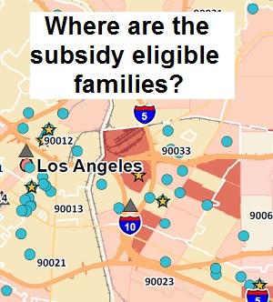 Covered California maps of subsidy eligible households.